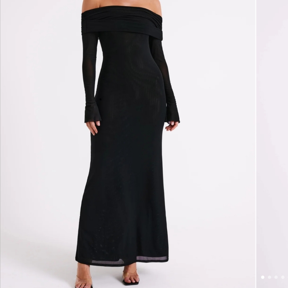 Meshki - Josie Off Shoulder Mesh Dress